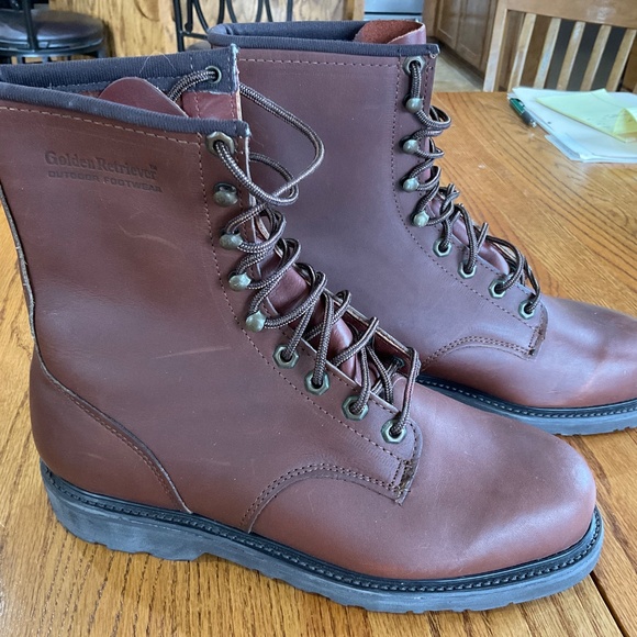 Golden Retriever leather lace-up Work Boots #9941 - Men’s sz 9 main image 6